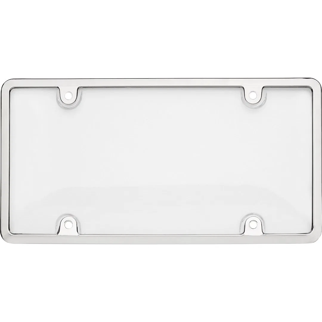 62031 – CRUISER License Plate Frame, Without Design Chrome Plated ABS Plastic With Clear Polycarbonate Tuf Shield
